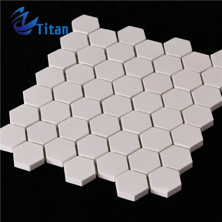 Hexagonal Porcelain Ceramics Sheet Ceramic Plate For Corrosive Wear